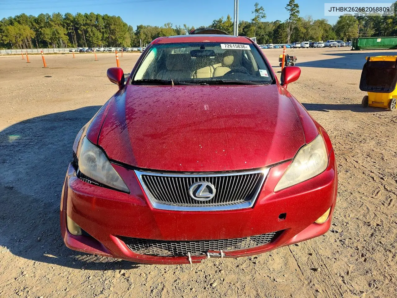 2008 LEXUS IS VIN JTHBK262682068809 — фото 5