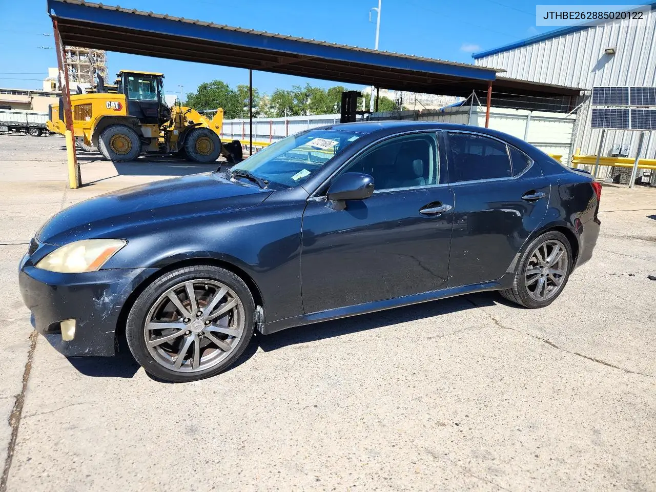LEXUS IS 2008, VIN JTHBE262885020122