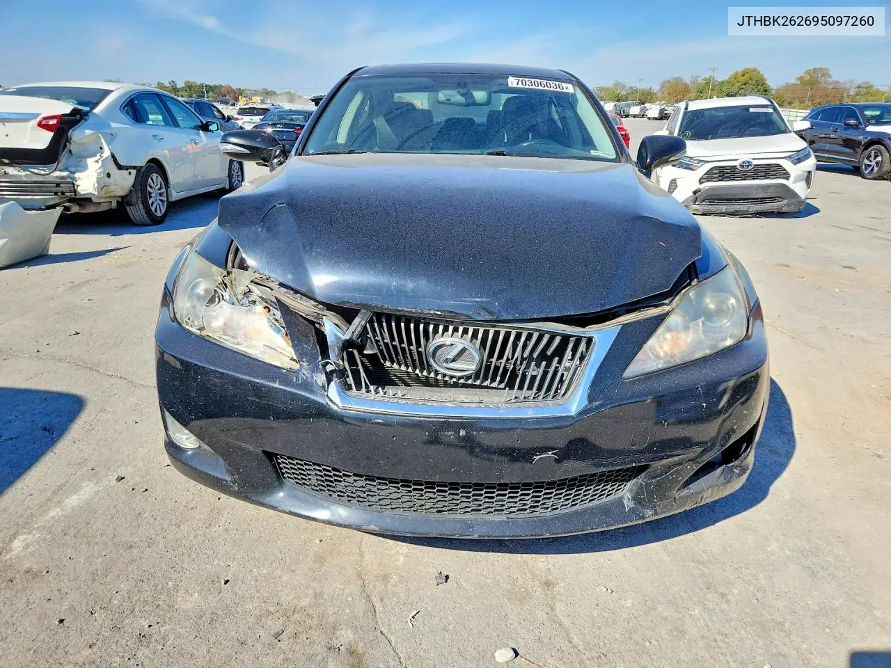2009 LEXUS IS VIN JTHBK262695097260 — фото 5