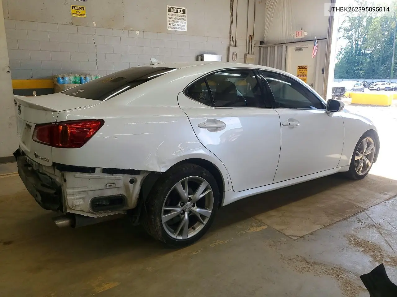 2009 LEXUS IS VIN JTHBK262395095014 — фото 3
