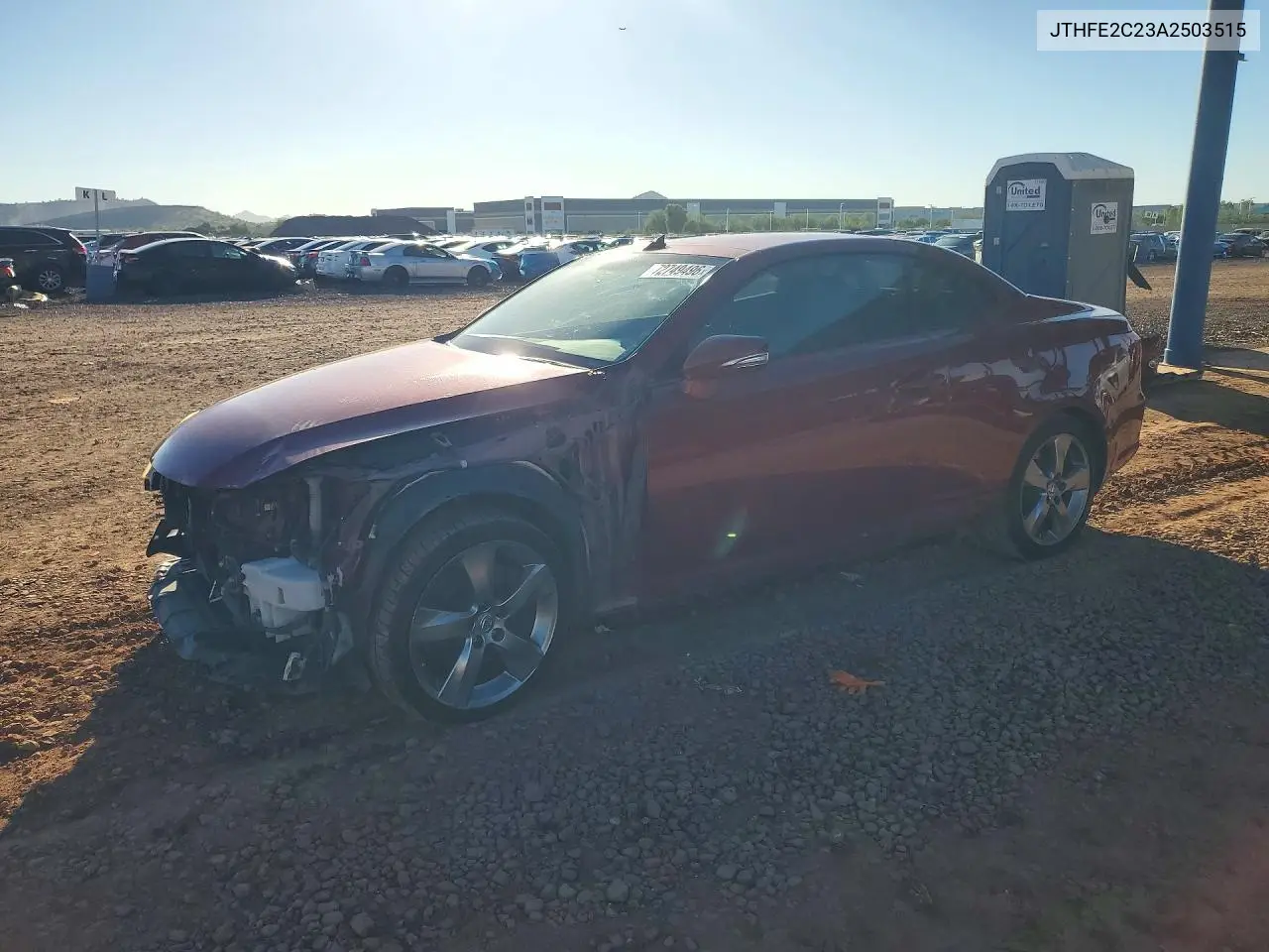 LEXUS IS 2010, VIN JTHFE2C23A2503515