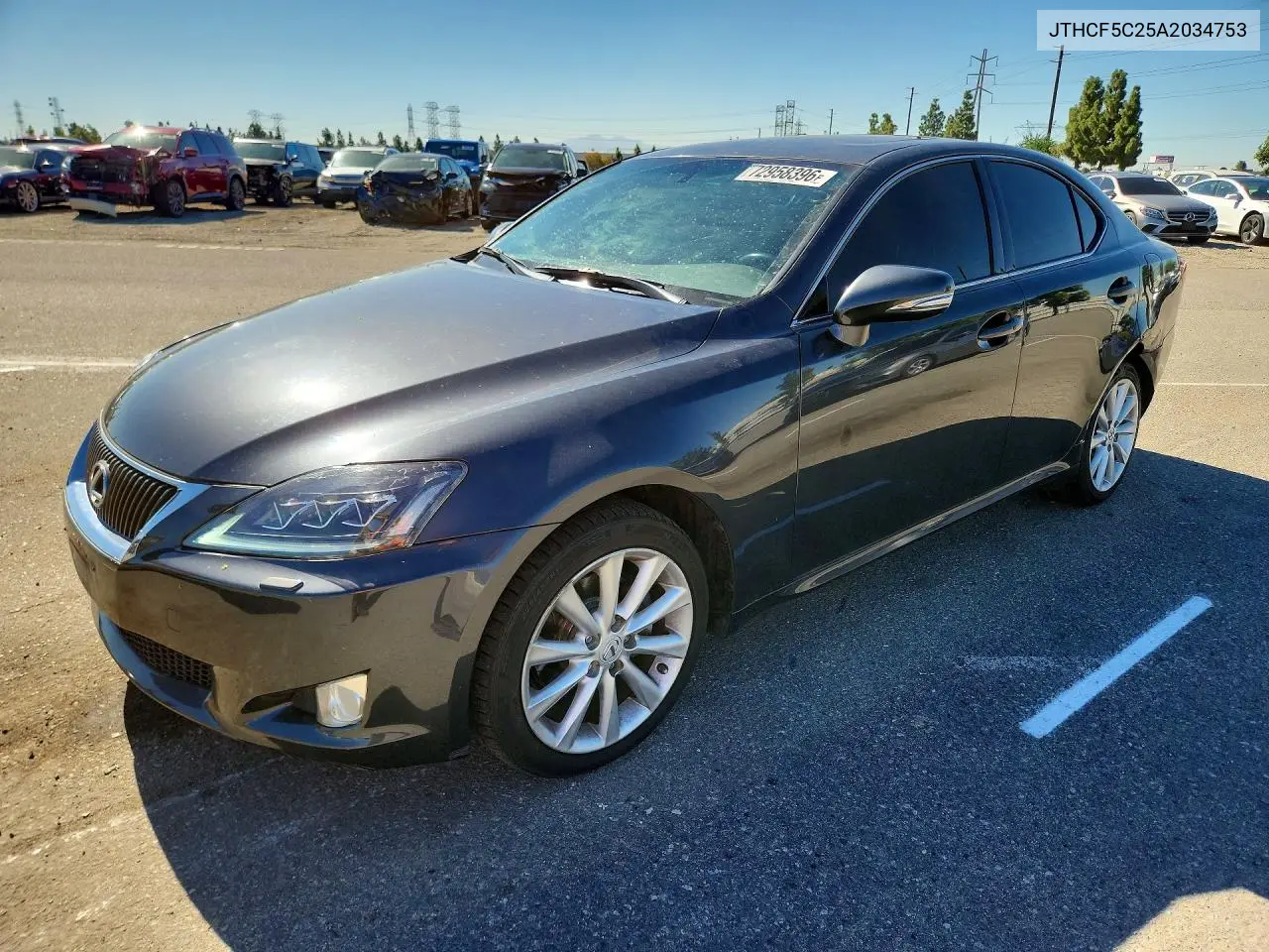 LEXUS IS 2010, VIN JTHCF5C25A2034753