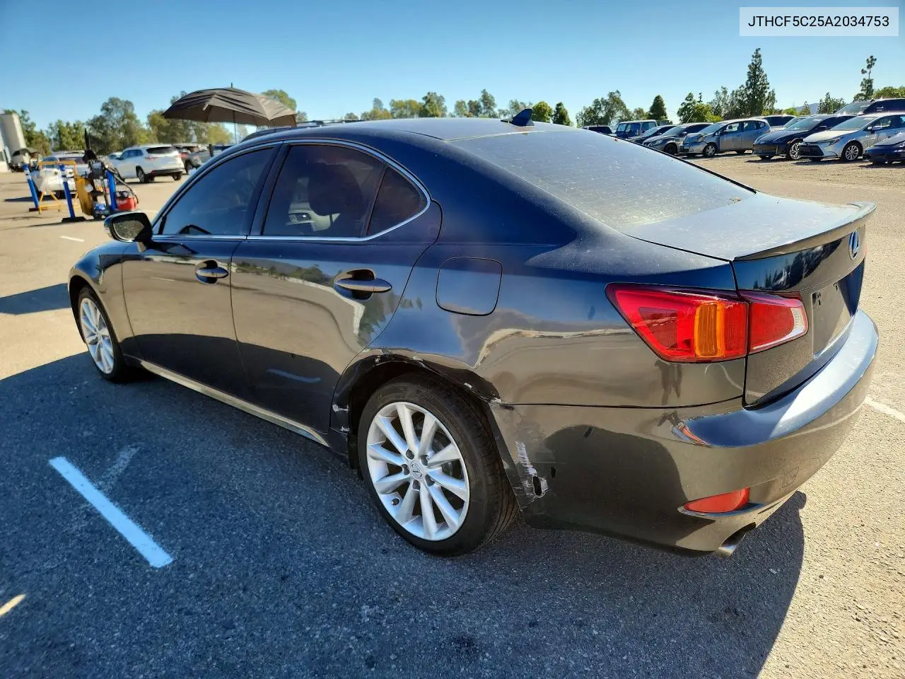 2010 LEXUS IS VIN JTHCF5C25A2034753 — фото 2