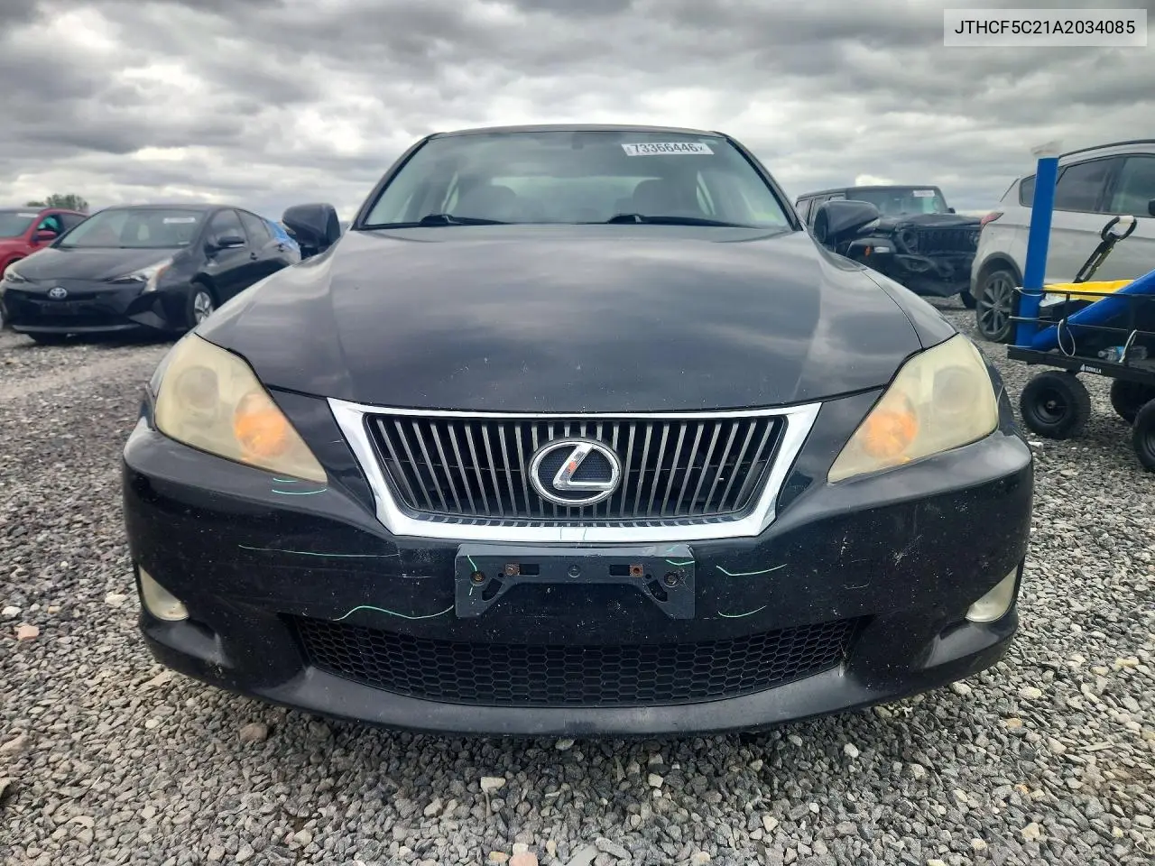 2010 LEXUS IS VIN JTHCF5C21A2034085 — фото 5