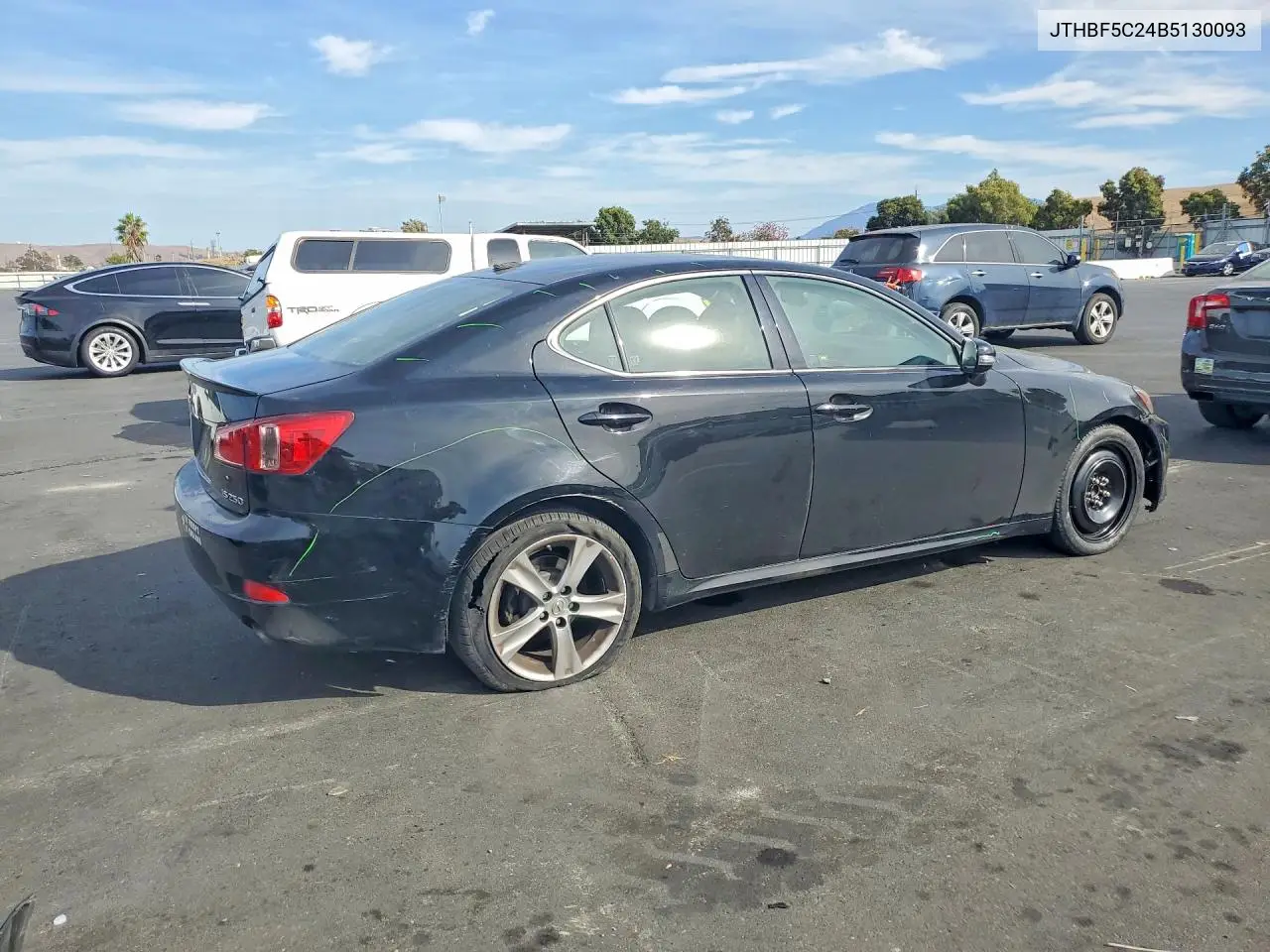2011 LEXUS IS VIN JTHBF5C24B5130093 — фото 3
