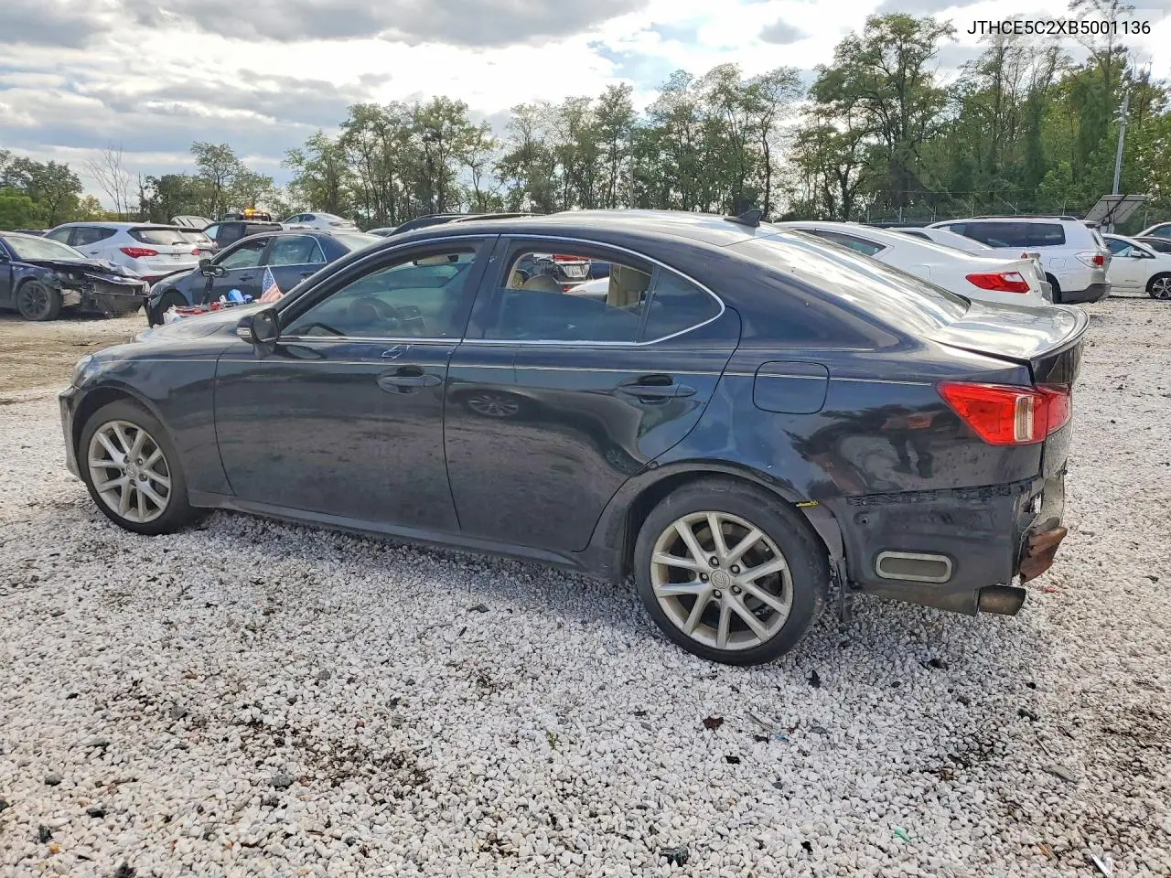 2011 LEXUS IS VIN JTHCE5C2XB5001136 — фото 2