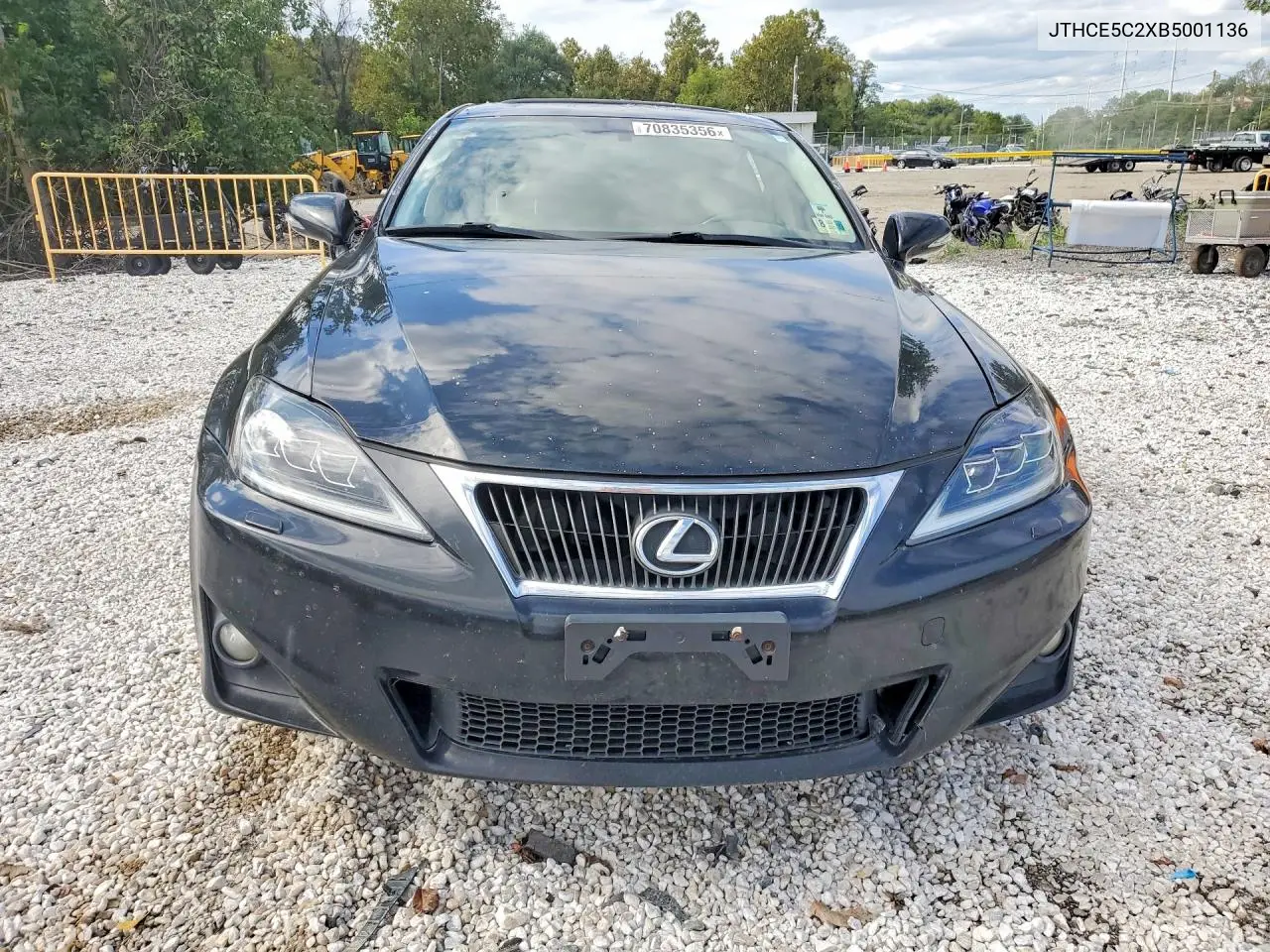 2011 LEXUS IS VIN JTHCE5C2XB5001136 — фото 5