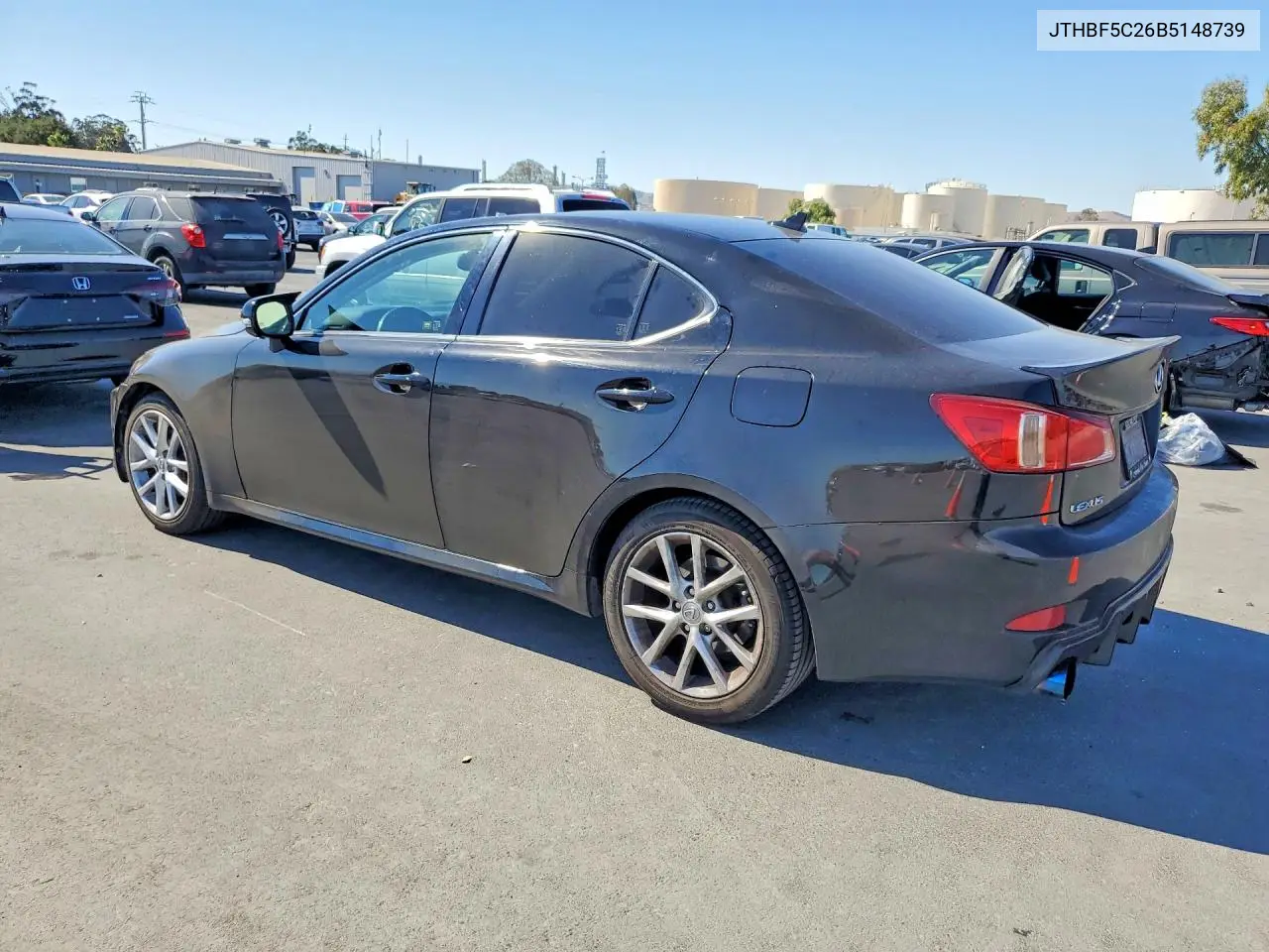 2011 LEXUS IS VIN JTHBF5C26B5148739 — фото 2