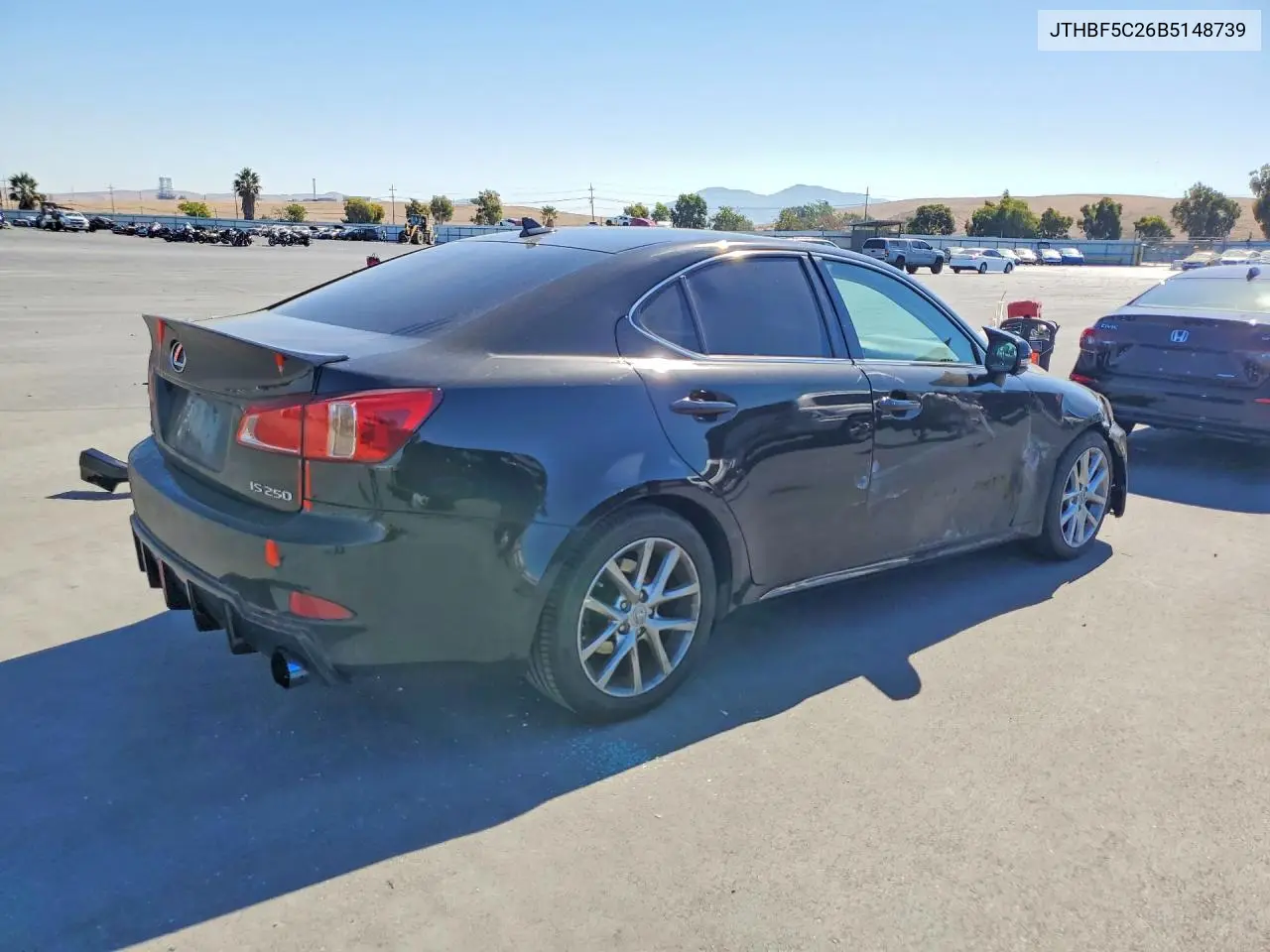 2011 LEXUS IS VIN JTHBF5C26B5148739 — фото 3