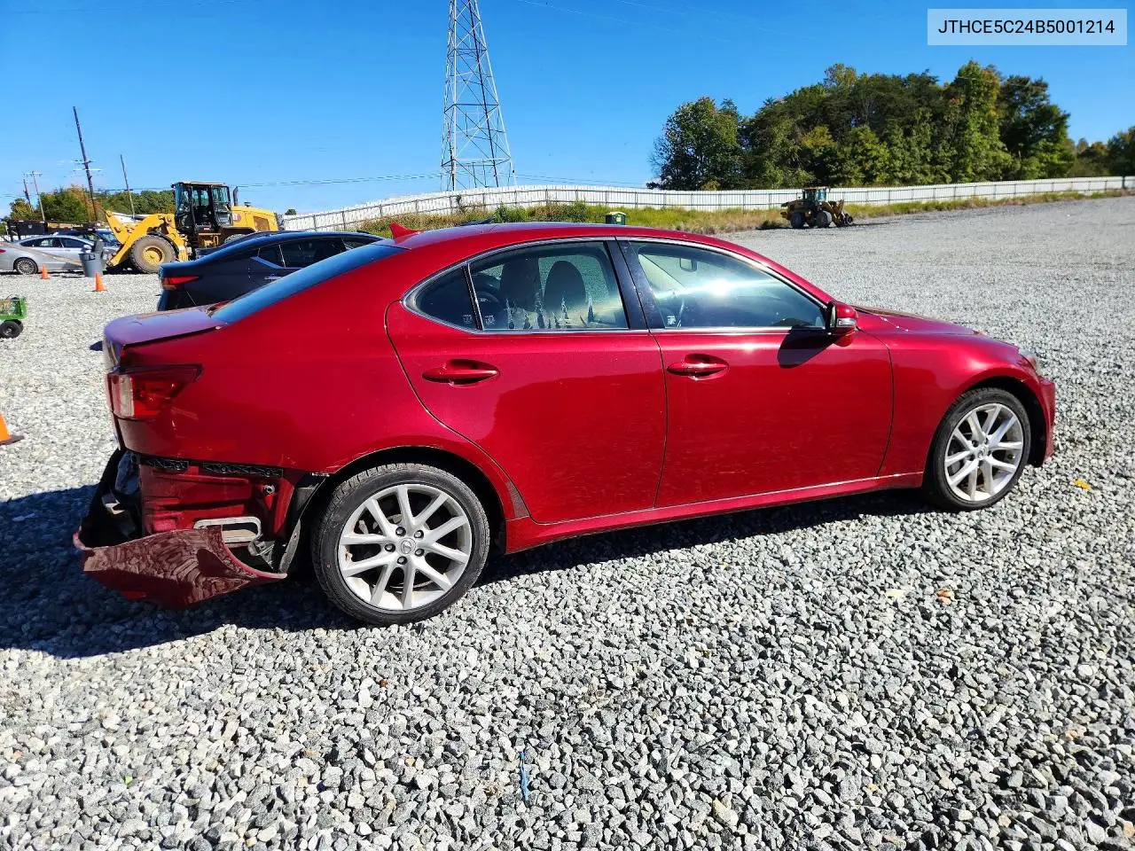 2011 LEXUS IS VIN JTHCE5C24B5001214 — фото 3