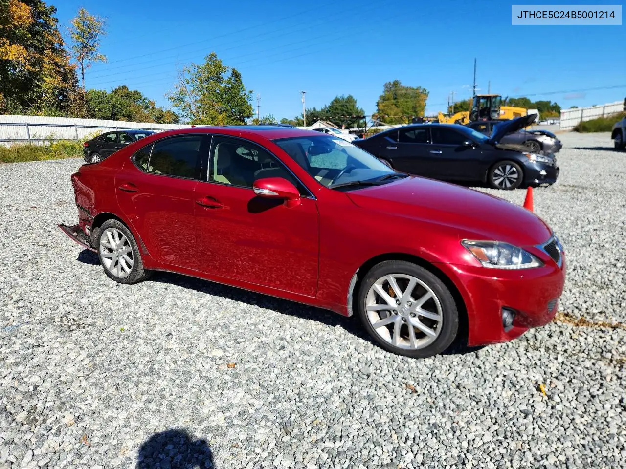 2011 LEXUS IS VIN JTHCE5C24B5001214 — фото 4