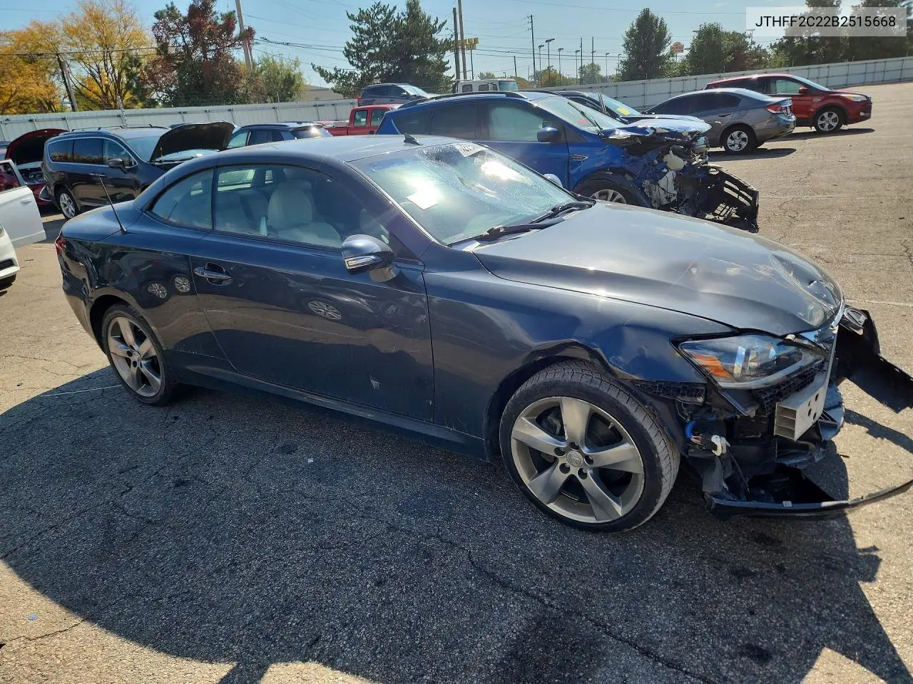 2011 LEXUS IS VIN JTHFF2C22B2515668 — фото 4