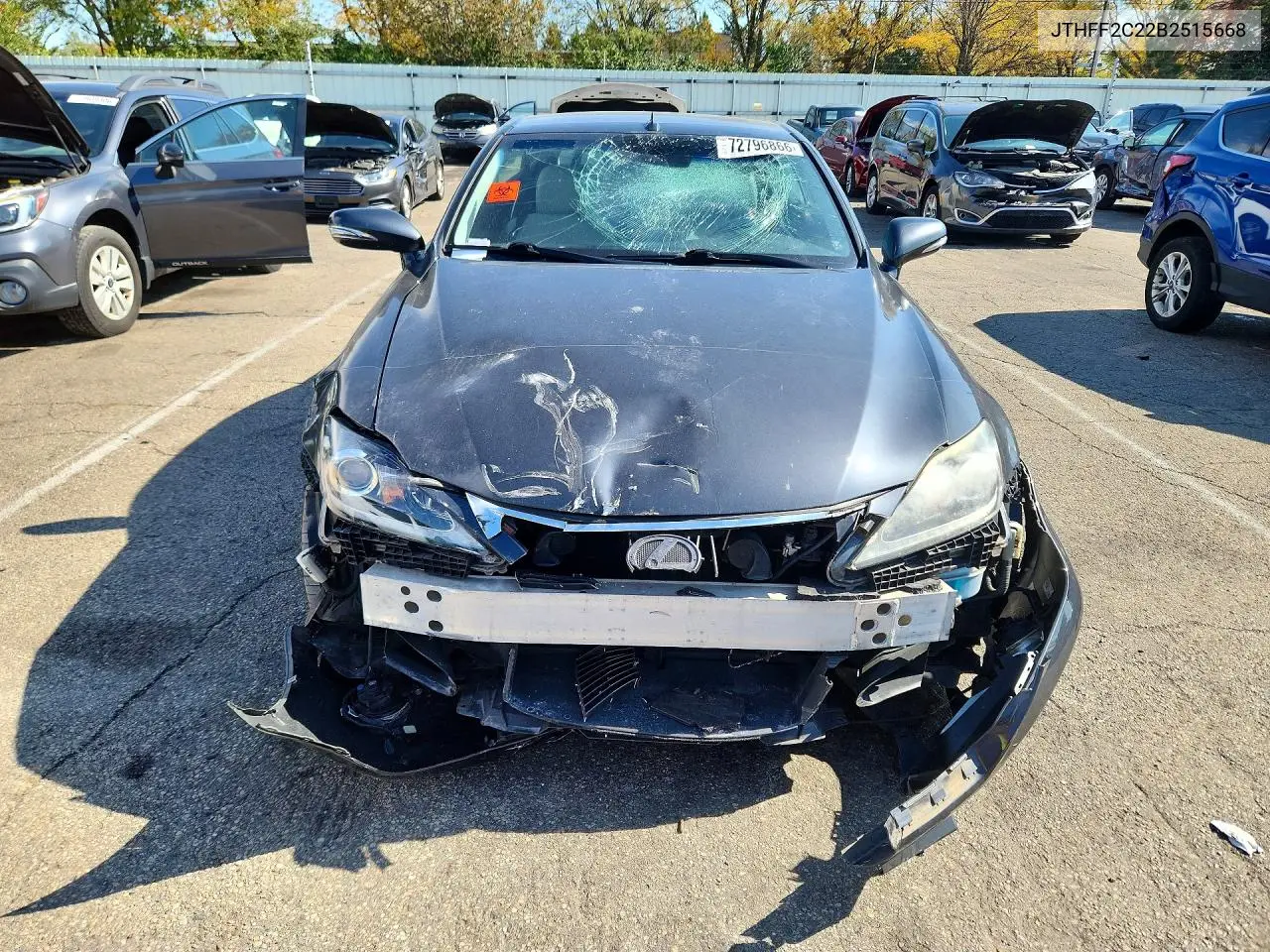 2011 LEXUS IS VIN JTHFF2C22B2515668 — фото 5