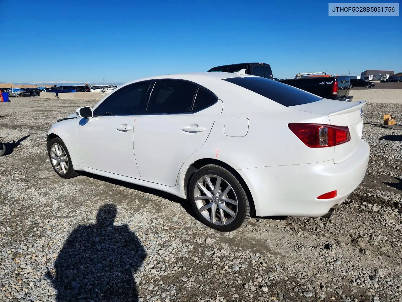 2011 LEXUS IS VIN JTHCF5C28B5051756 — фото 2