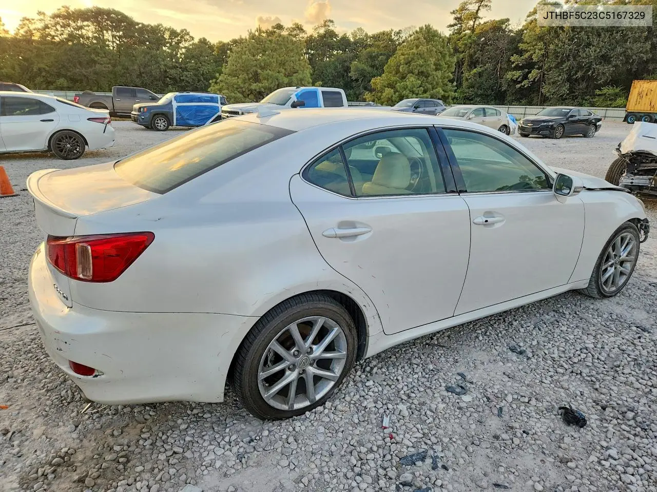 2012 LEXUS IS VIN JTHBF5C23C5167329 — фото 3