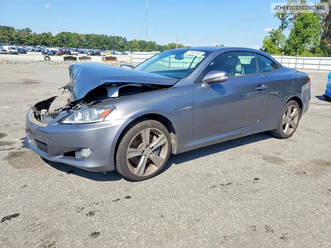 LEXUS IS 2012, VIN JTHFE2C21C2507842