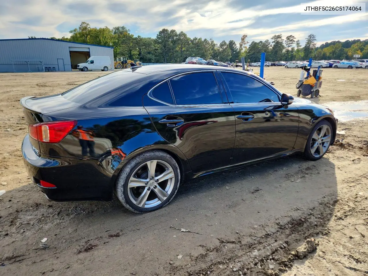 2012 LEXUS IS VIN JTHBF5C26C5174064 — фото 3