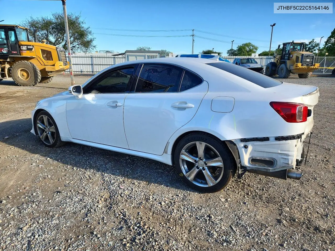 2012 LEXUS IS VIN JTHBF5C22C5164146 — фото 2
