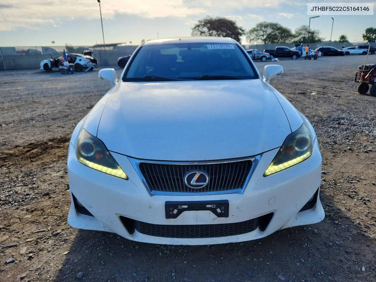2012 LEXUS IS VIN JTHBF5C22C5164146 — фото 5