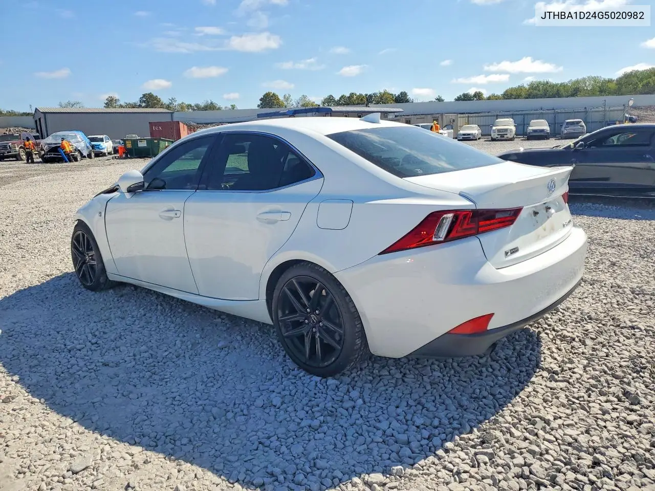 2016 LEXUS IS VIN JTHBA1D24G5020982 — фото 2