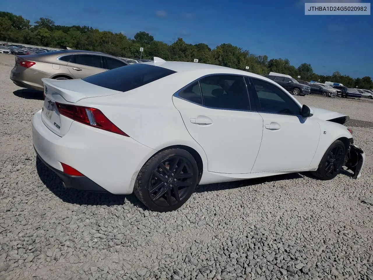 2016 LEXUS IS VIN JTHBA1D24G5020982 — фото 3