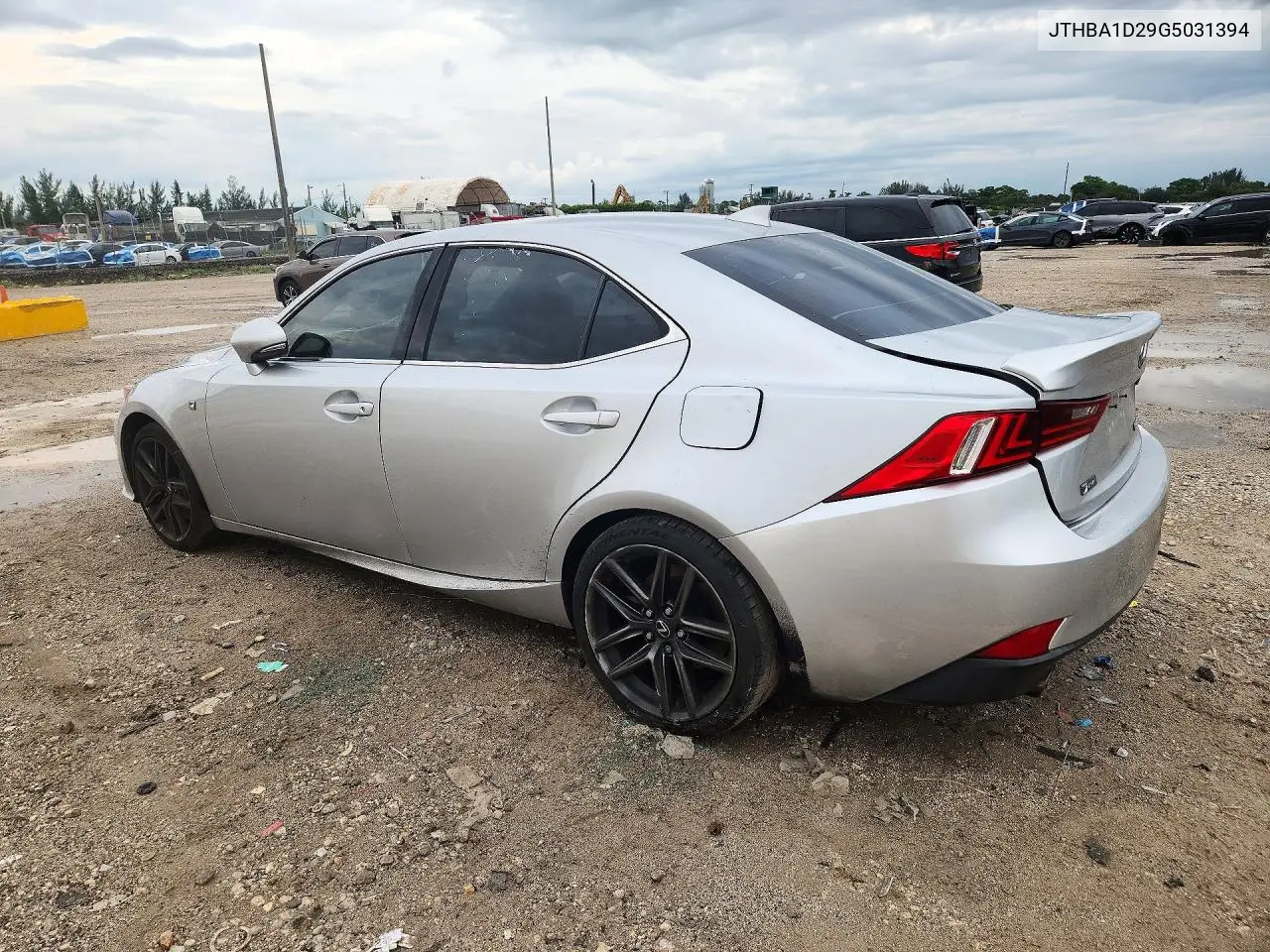 2016 LEXUS IS VIN JTHBA1D29G5031394 — фото 2