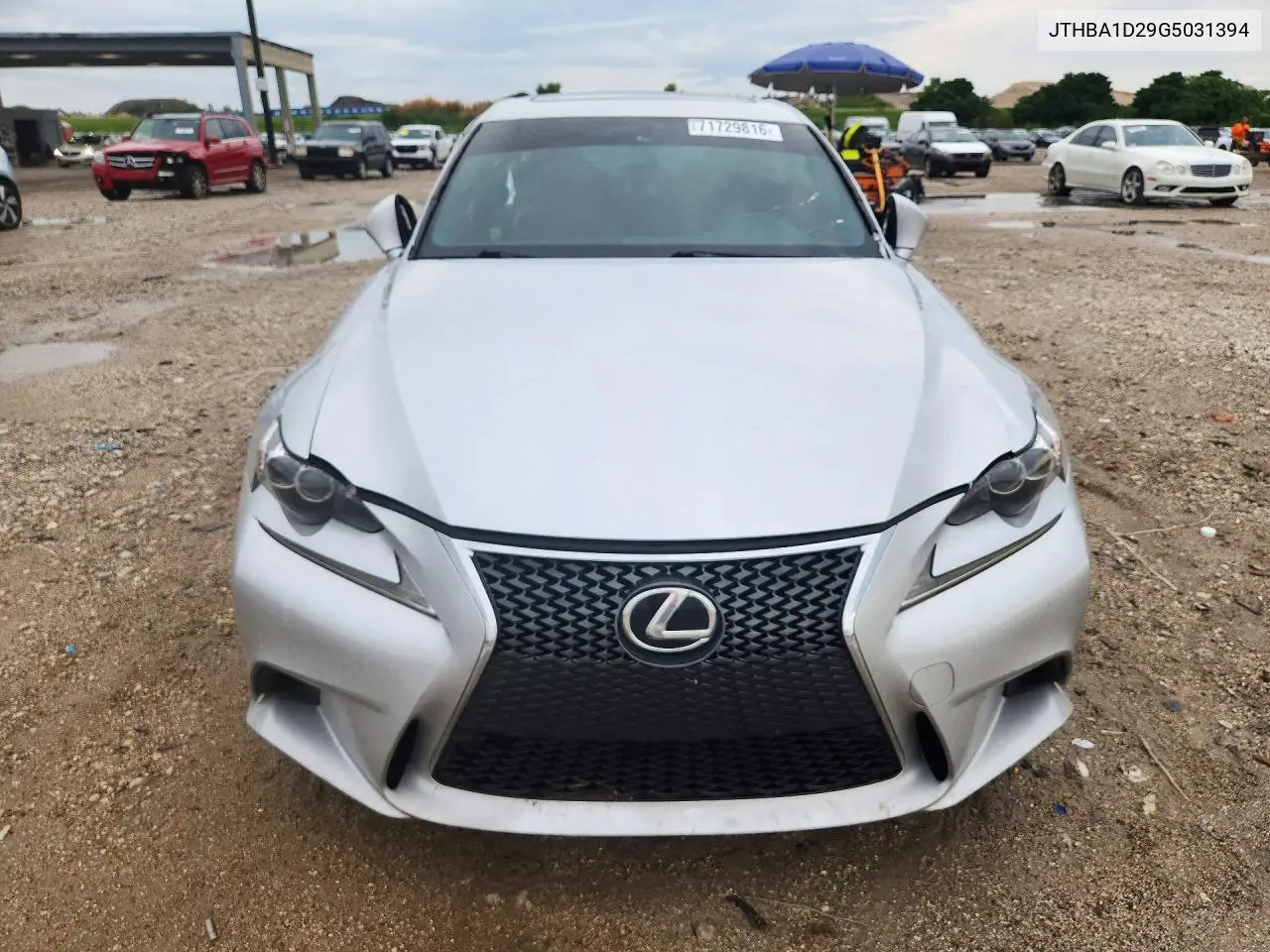 2016 LEXUS IS VIN JTHBA1D29G5031394 — фото 5