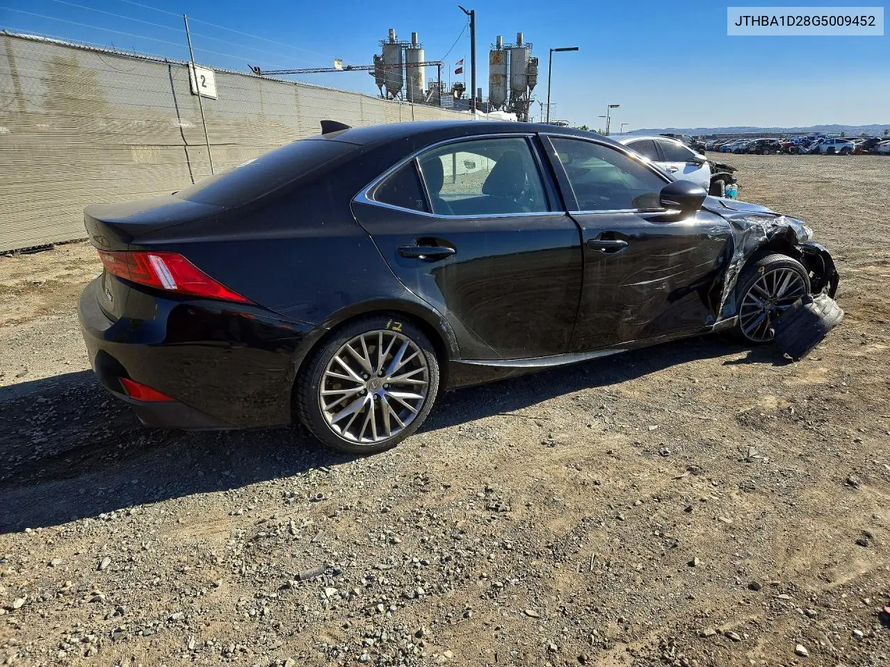 2016 LEXUS IS VIN JTHBA1D28G5009452 — фото 3