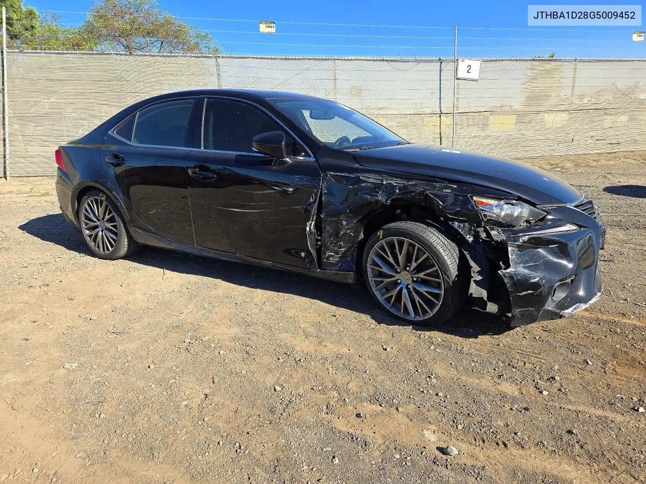 2016 LEXUS IS VIN JTHBA1D28G5009452 — фото 4