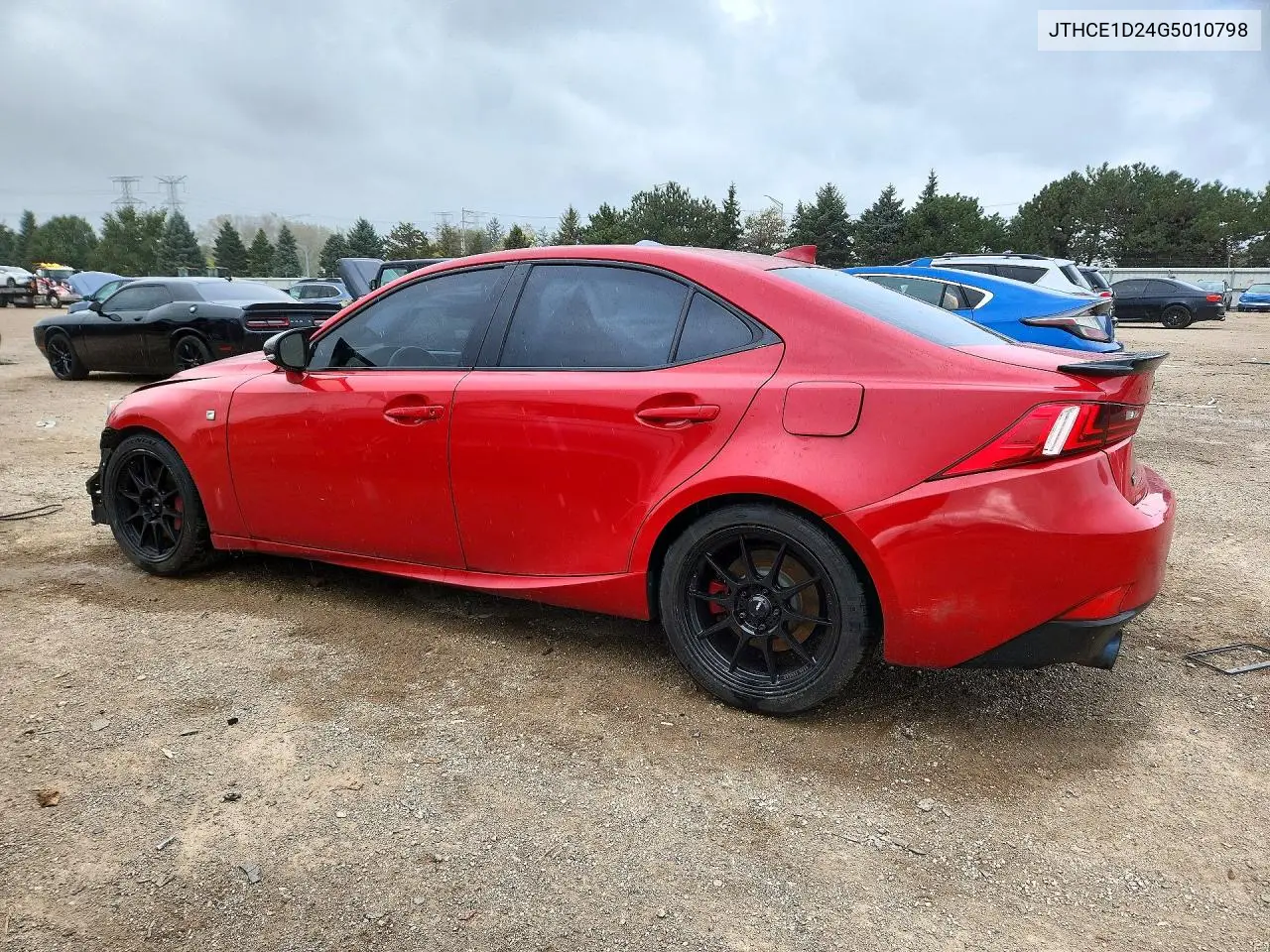 2016 LEXUS IS VIN JTHCE1D24G5010798 — фото 2