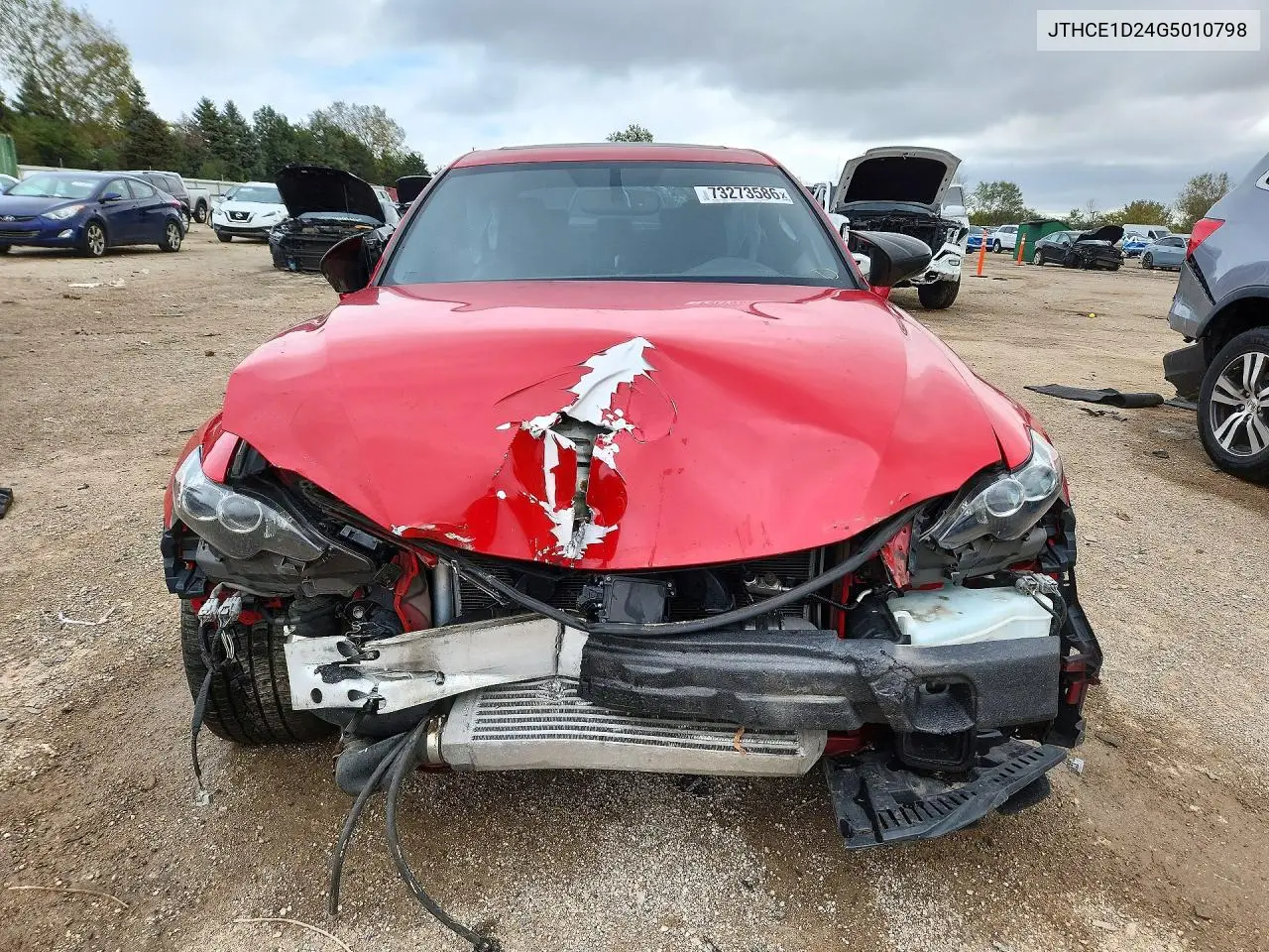 2016 LEXUS IS VIN JTHCE1D24G5010798 — фото 5