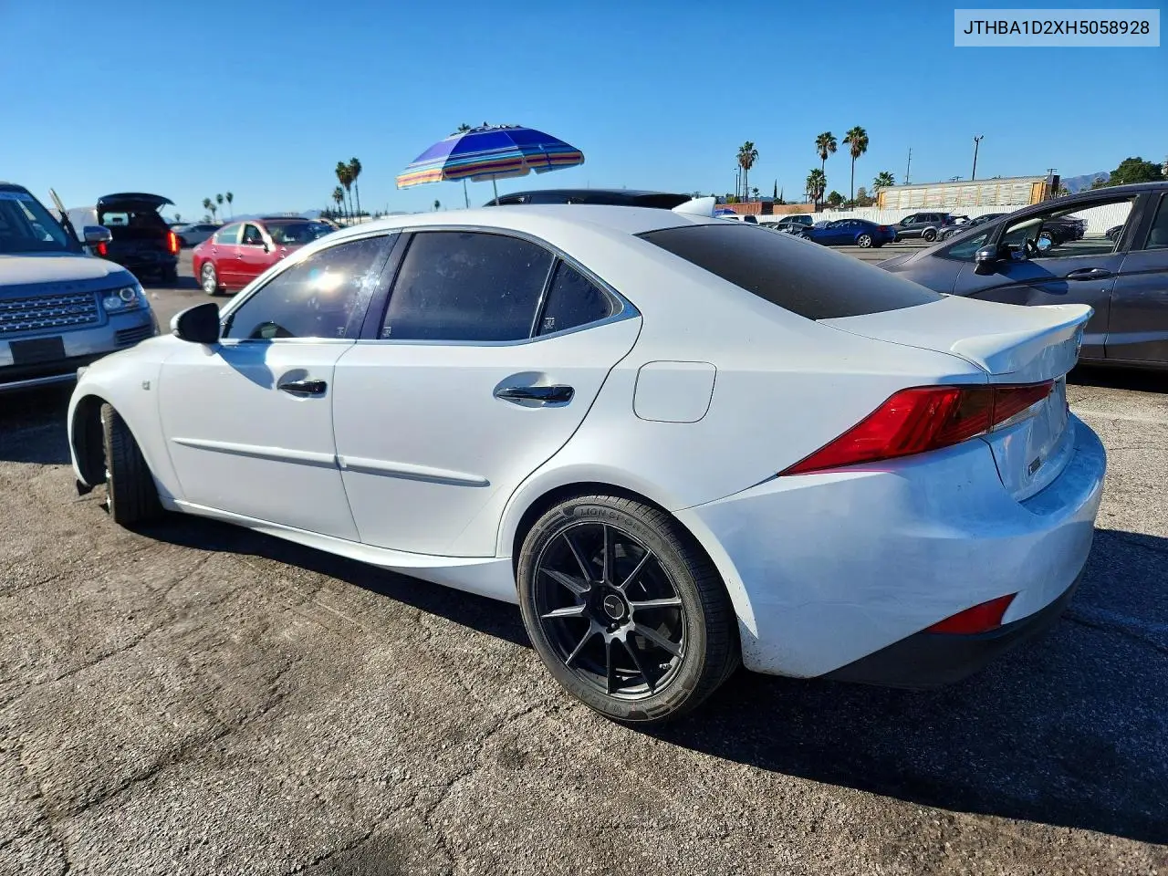 2017 LEXUS IS VIN JTHBA1D2XH5058928 — фото 2