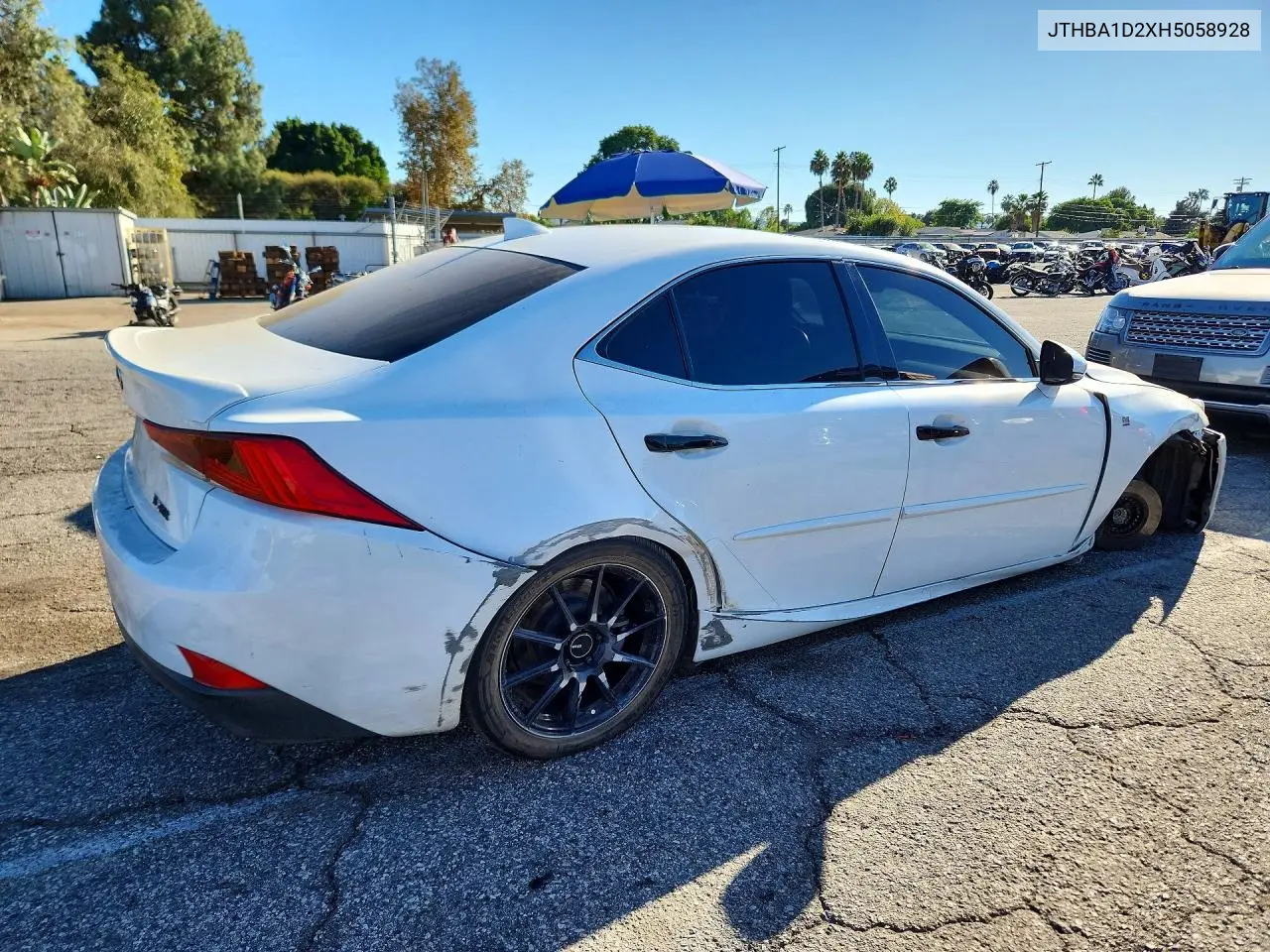 2017 LEXUS IS VIN JTHBA1D2XH5058928 — фото 3