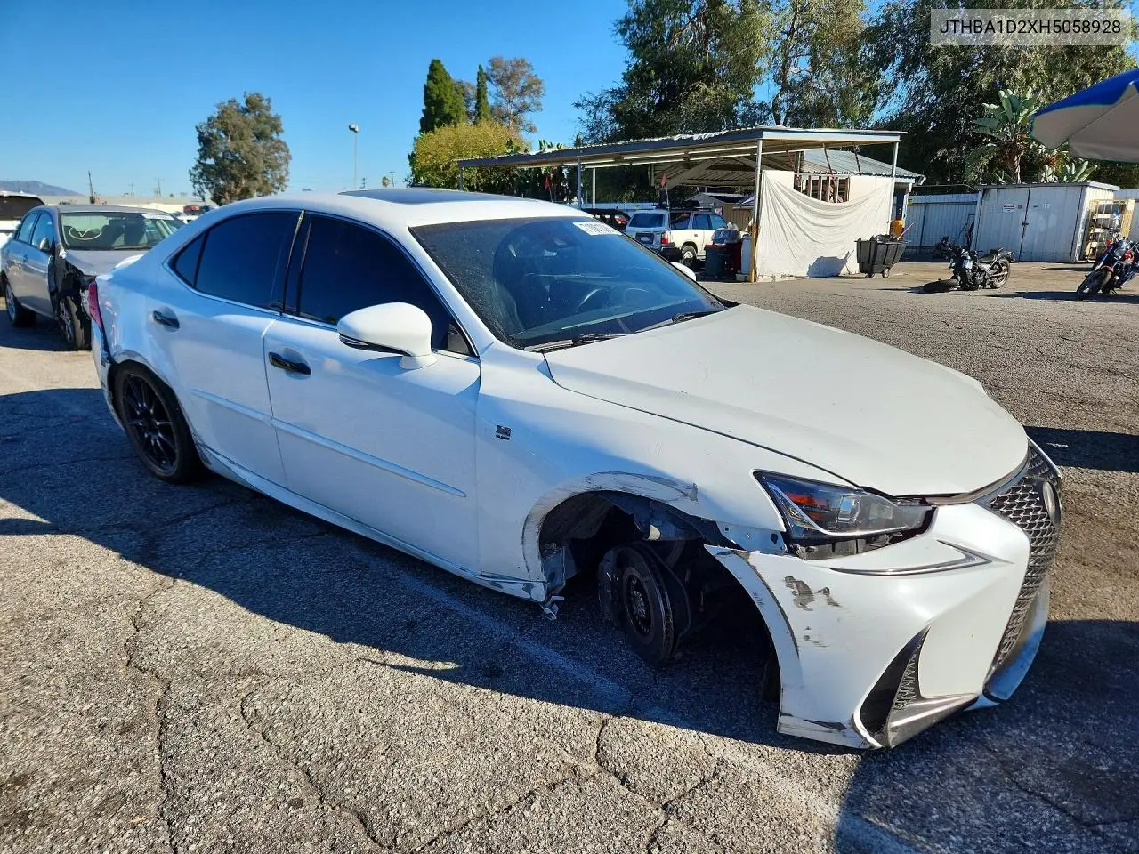 2017 LEXUS IS VIN JTHBA1D2XH5058928 — фото 4