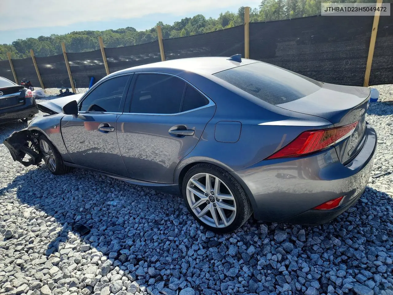 2017 LEXUS IS VIN JTHBA1D23H5049472 — фото 2
