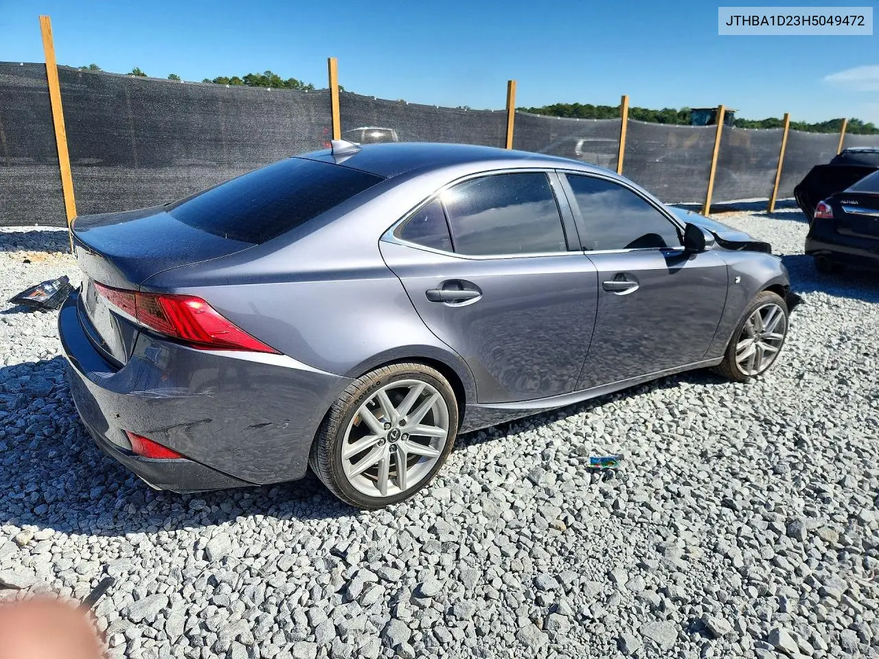 2017 LEXUS IS VIN JTHBA1D23H5049472 — фото 3