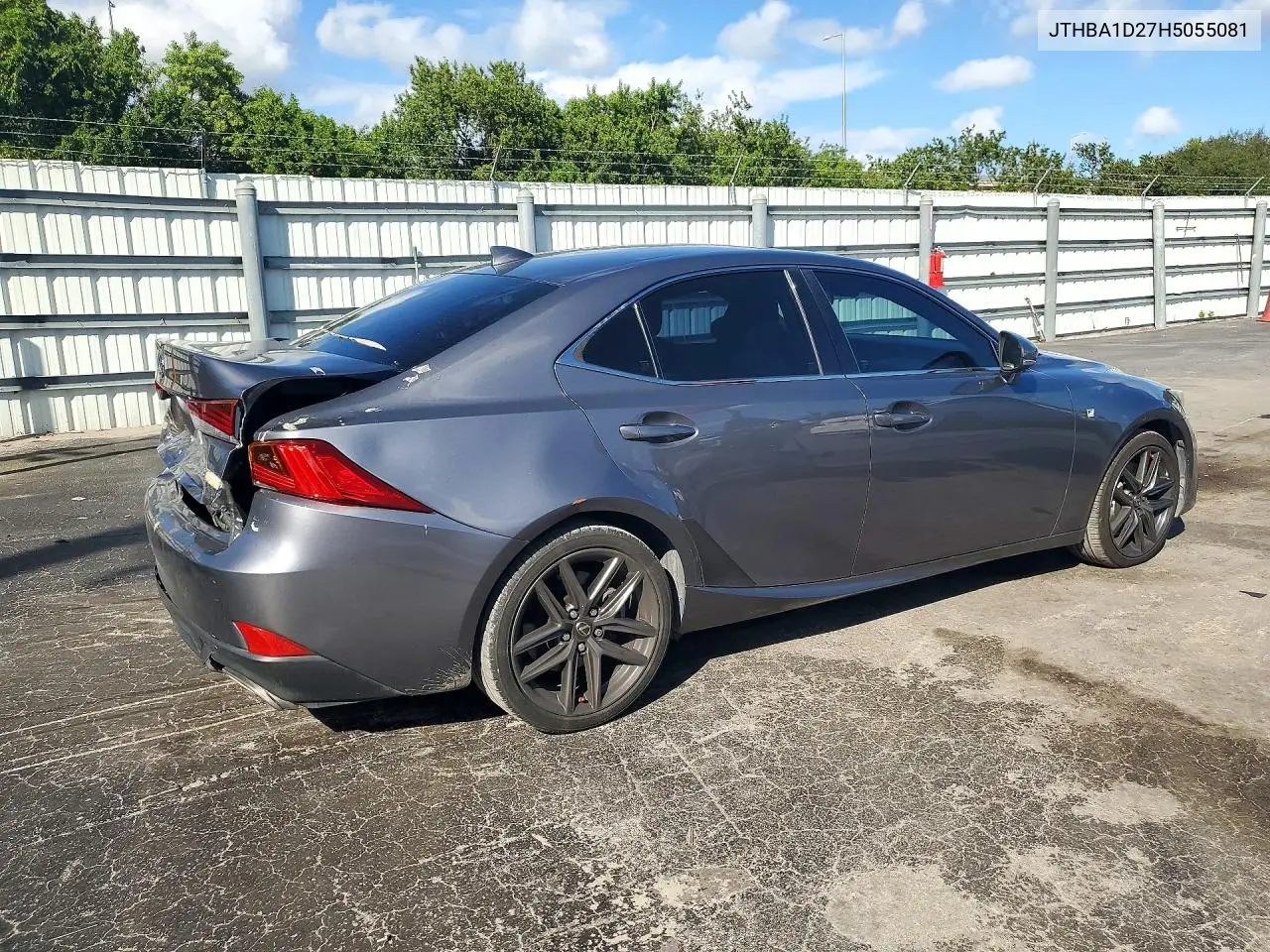 2017 LEXUS IS VIN JTHBA1D27H5055081 — фото 3