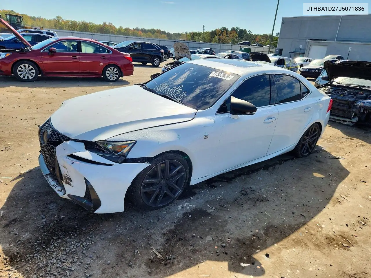 LEXUS IS 2018, VIN JTHBA1D27J5071836