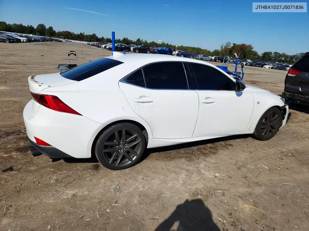 2018 LEXUS IS VIN JTHBA1D27J5071836 — фото 3