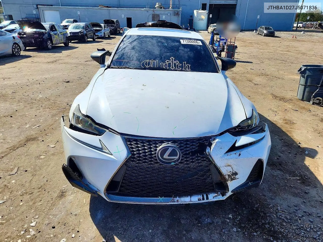 2018 LEXUS IS VIN JTHBA1D27J5071836 — фото 5