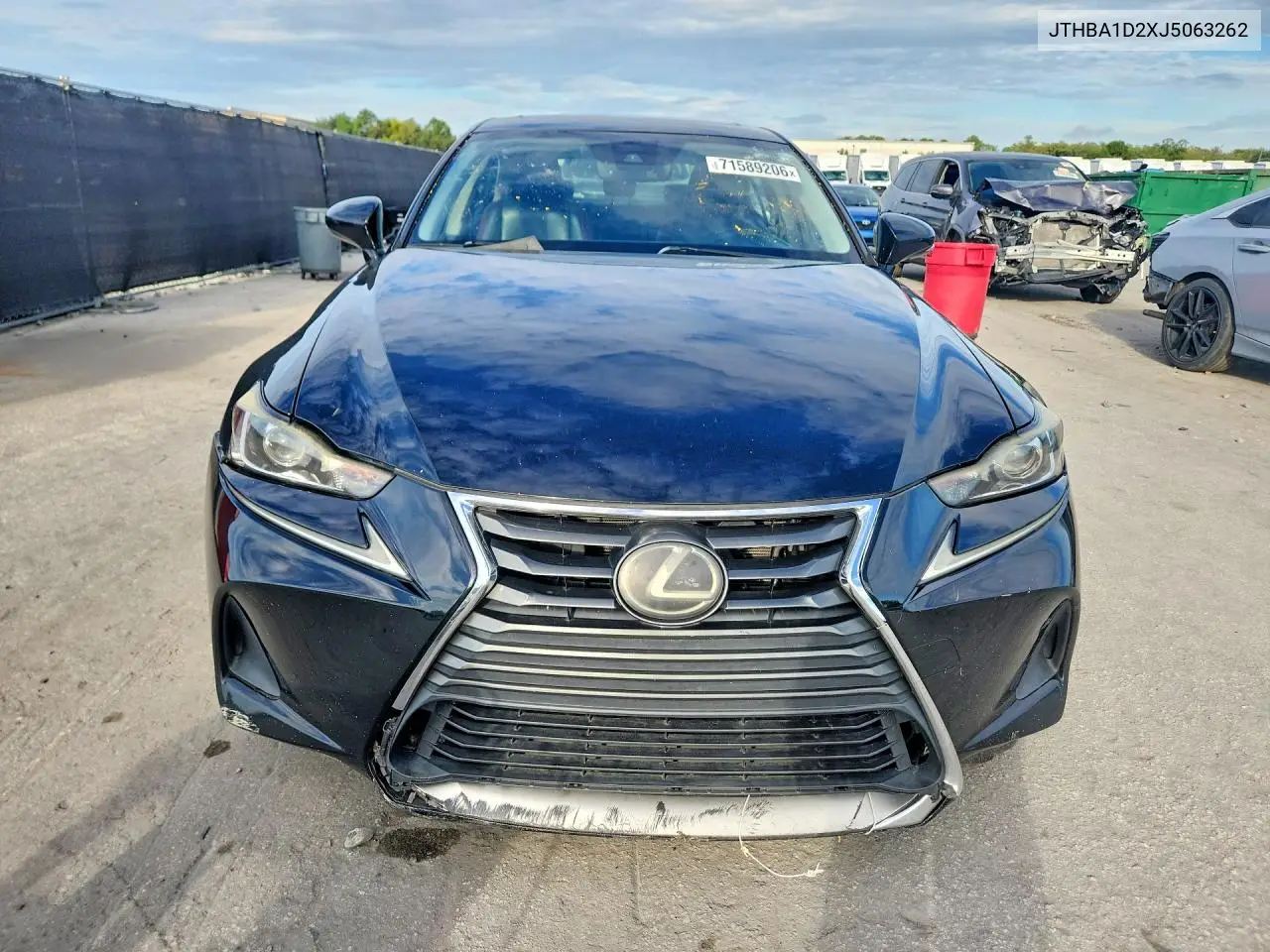 2018 LEXUS IS VIN JTHBA1D2XJ5063262 — фото 5