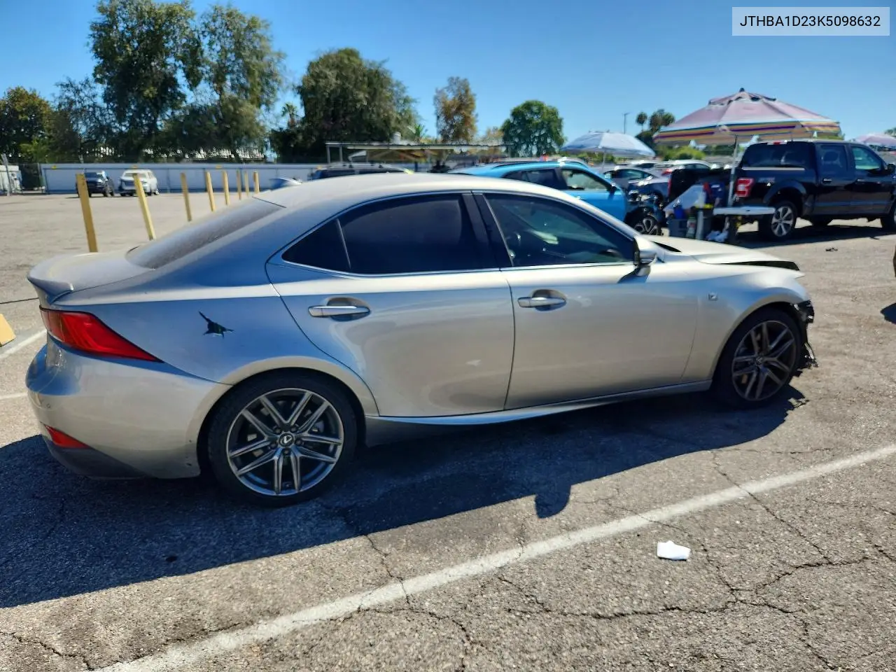2019 LEXUS IS VIN JTHBA1D23K5098632 — фото 3