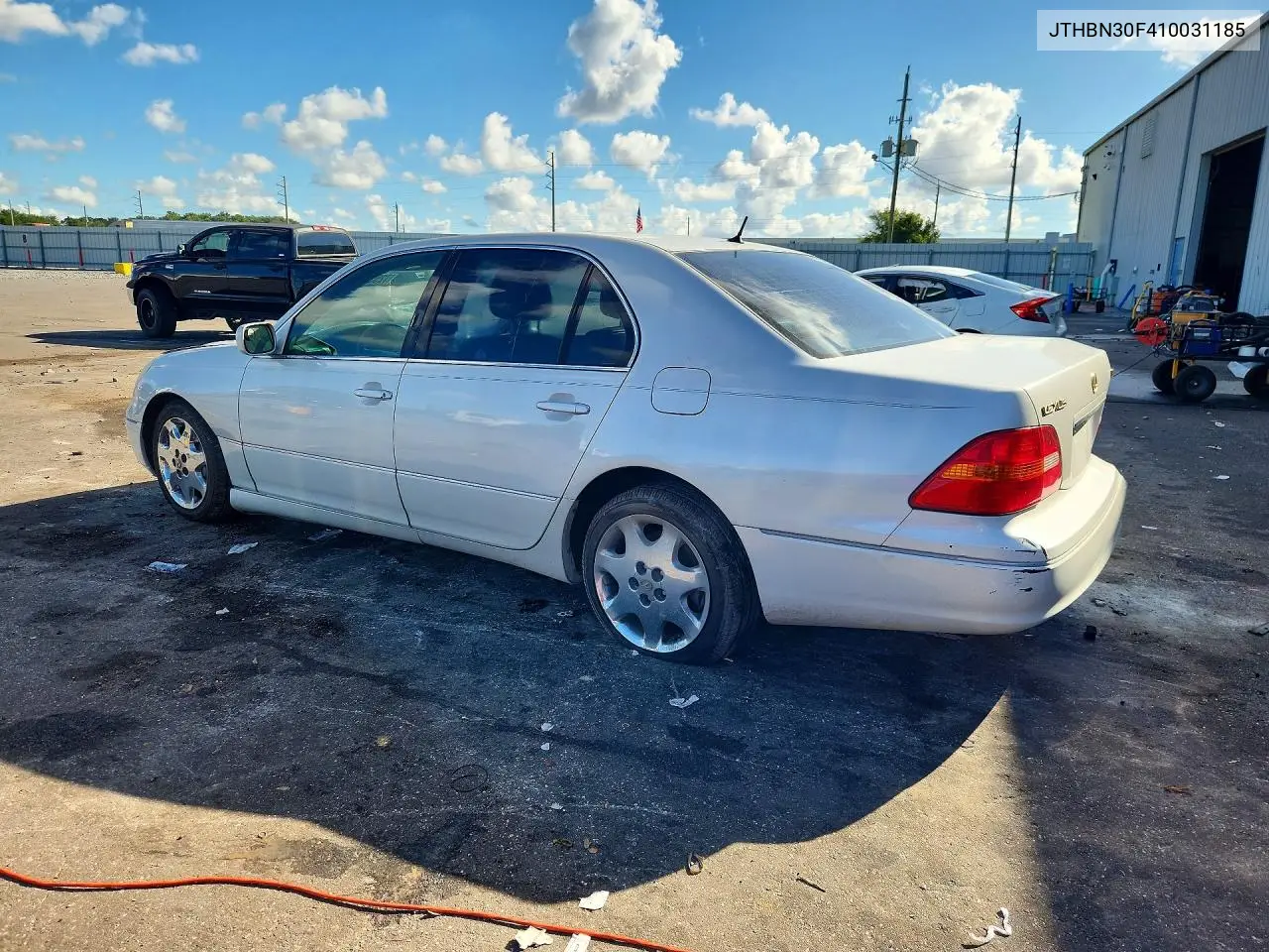 2001 LEXUS LS VIN JTHBN30F410031185 — фото 2