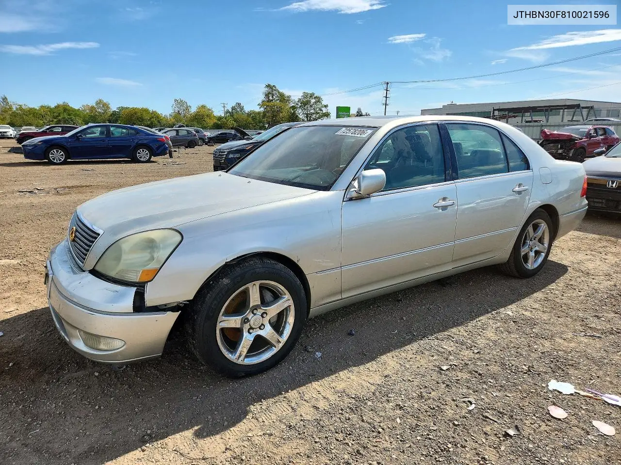 LEXUS LS 2001, VIN JTHBN30F810021596