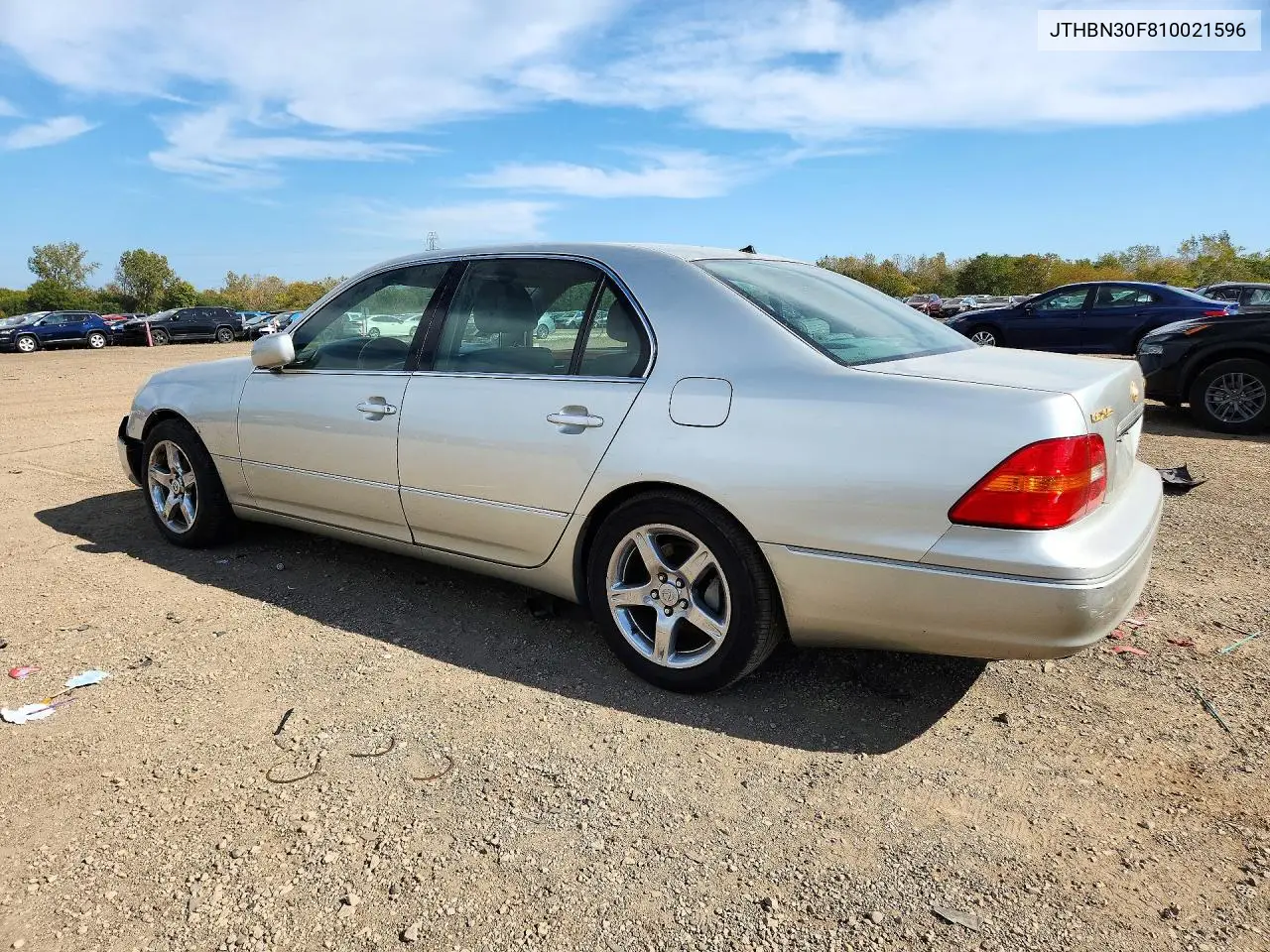 2001 LEXUS LS VIN JTHBN30F810021596 — фото 2