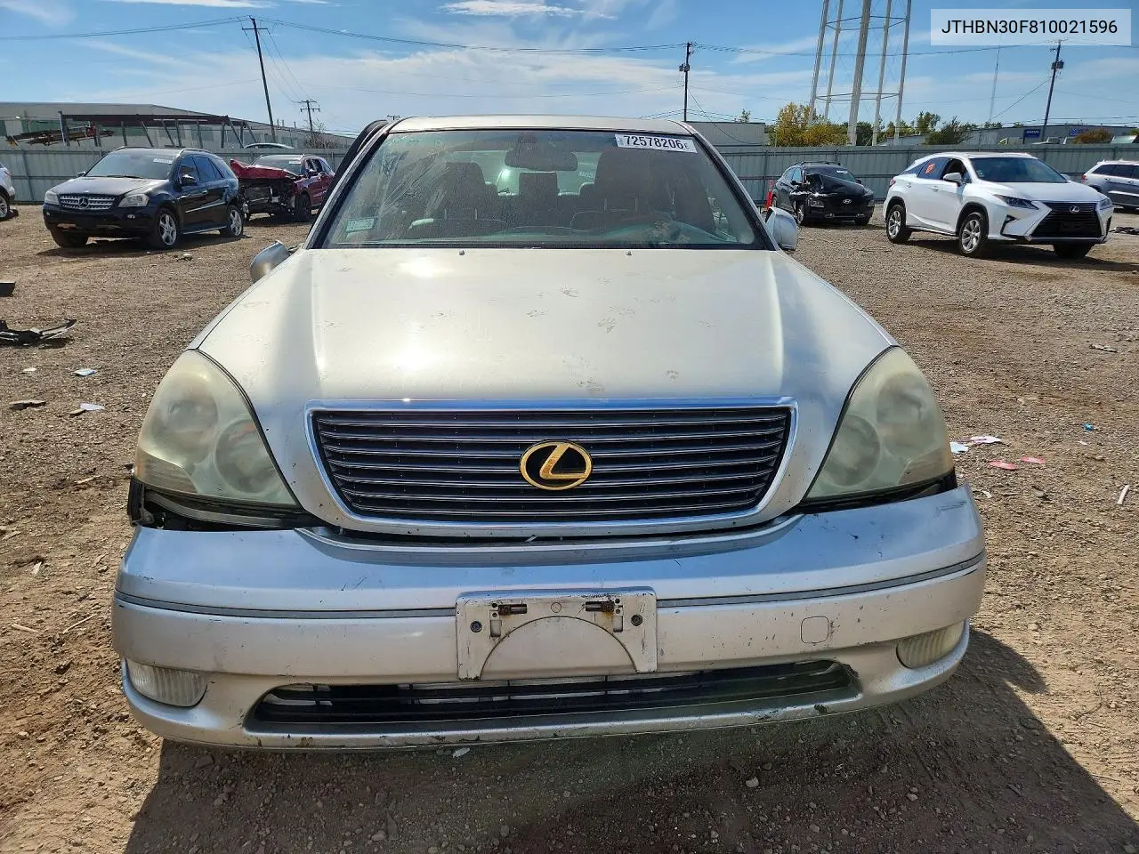 2001 LEXUS LS VIN JTHBN30F810021596 — фото 5