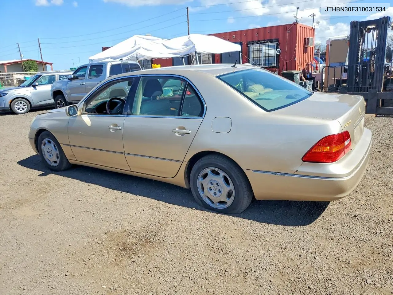 2001 LEXUS LS VIN JTHBN30F310031534 — фото 2