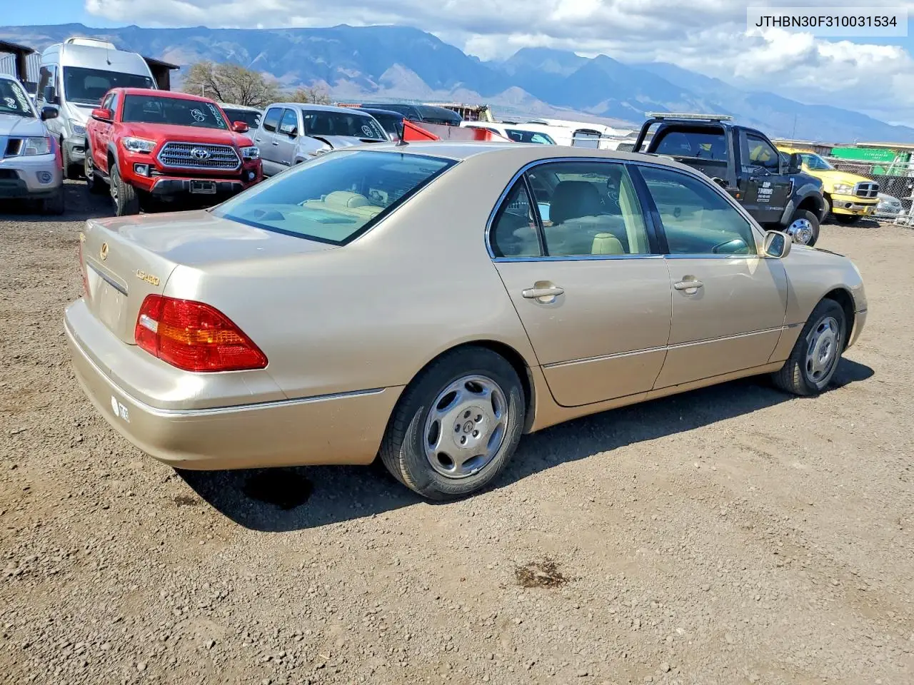 2001 LEXUS LS VIN JTHBN30F310031534 — фото 3