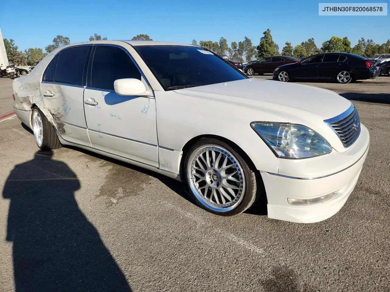 2002 LEXUS LS VIN JTHBN30F820068578 — фото 4