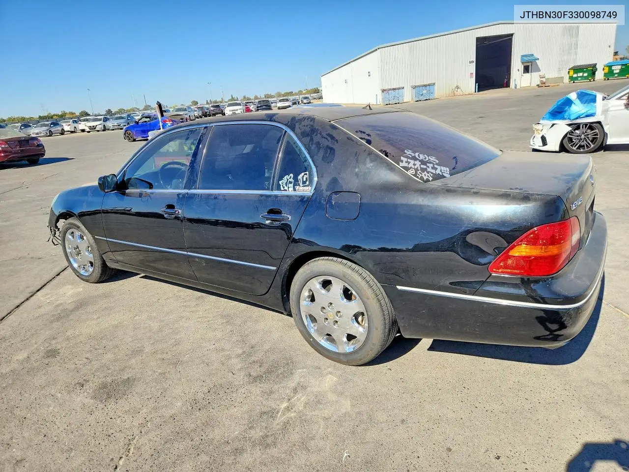 2003 LEXUS LS VIN JTHBN30F330098749 — фото 2